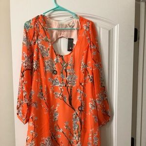 Miss Me NWT orange long sleeve dress